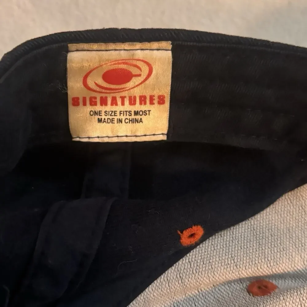 Vintage Syracuse Orangemen SU Navy Blue Orange Signatures Cap Hat